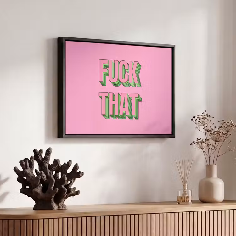 Canvas met lijst - Tekst - Bold - Roze — 6
