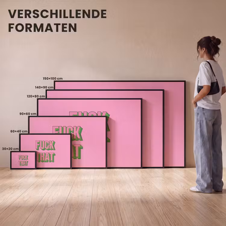 Canvas met lijst - Tekst - Bold - Roze — 7