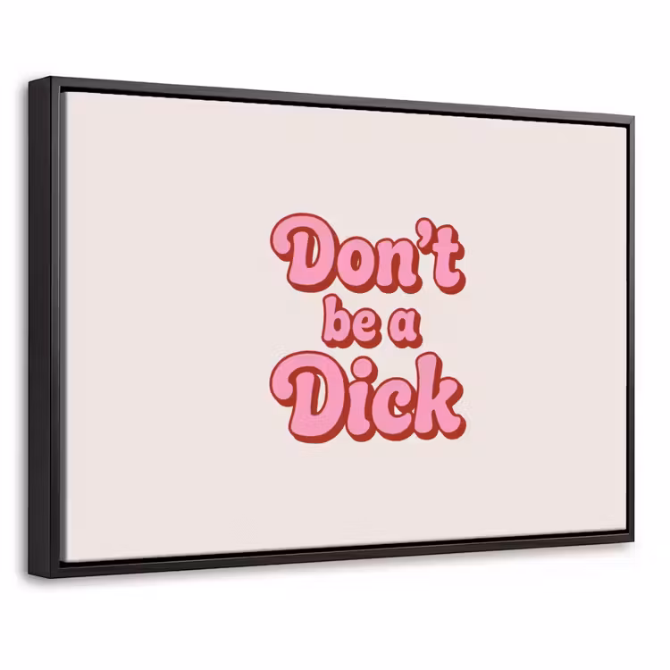 Canvas met lijst - Tekst - Boodschap - Roze — 1