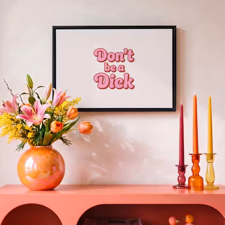 Canvas met lijst - Tekst - Boodschap - Roze — 4