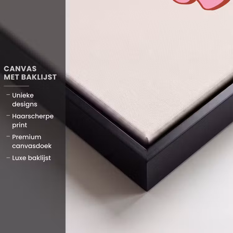 Canvas met lijst - Tekst - Boodschap - Roze — 5