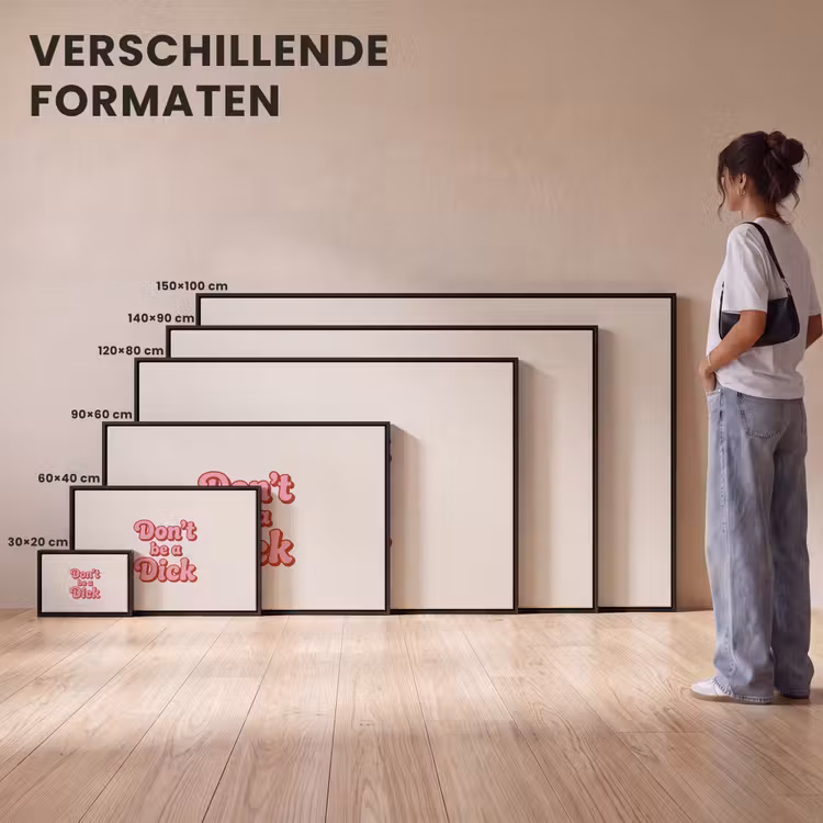 Canvas met lijst - Tekst - Boodschap - Roze — 7