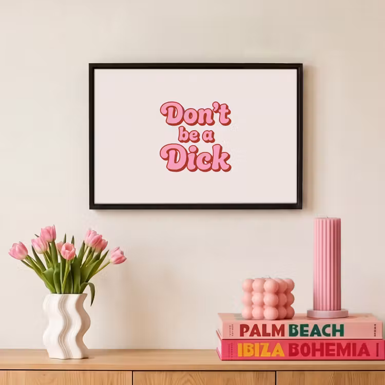 Canvas met lijst - Tekst - Boodschap - Roze — 8