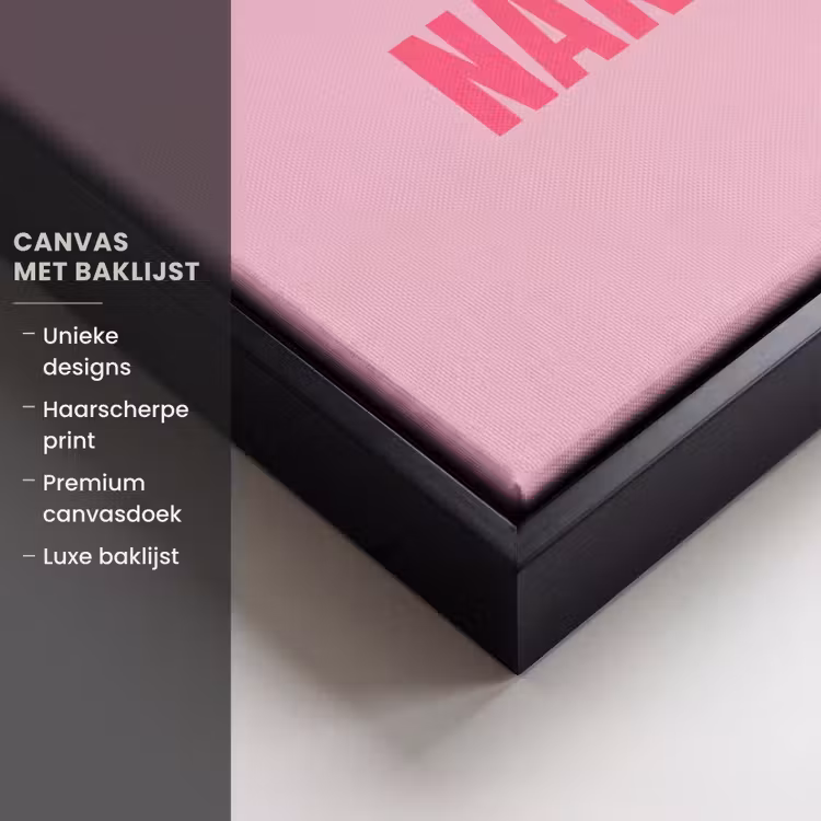 Canvas met lijst - Tekst - Modern - Roze — 5