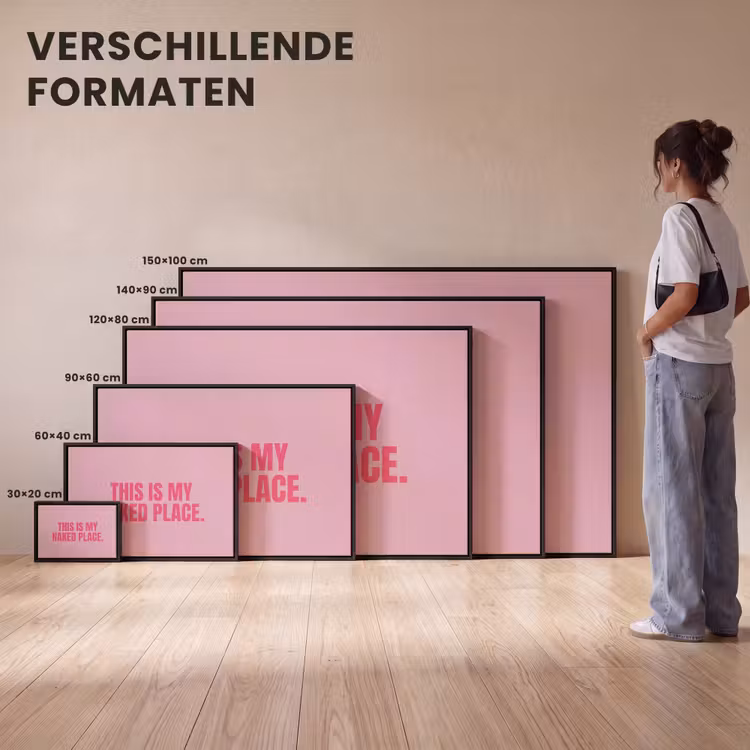 Canvas met lijst - Tekst - Modern - Roze — 7