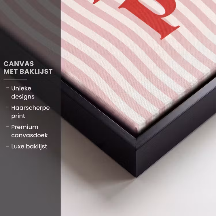 Canvas met lijst - Tekst - Modern - Strepen — 5