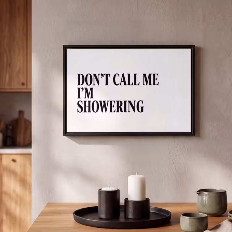 Canvas met lijst - Tekst - Modern - Zwart - Wit — 2