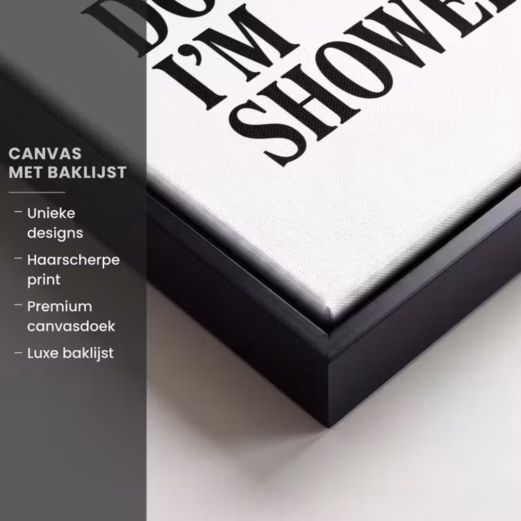 Canvas met lijst - Tekst - Modern - Zwart - Wit — 5