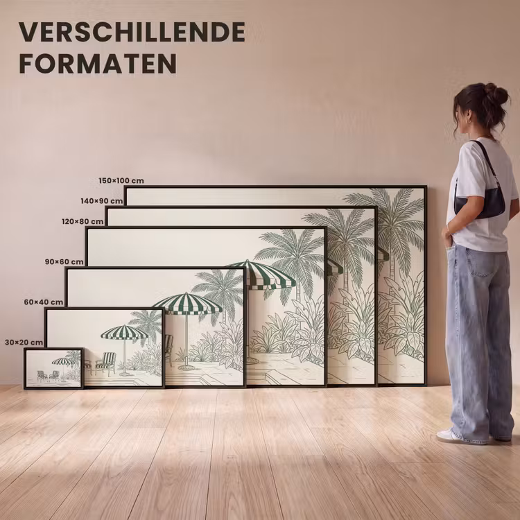 Canvas met lijst - Terras - Illustratie - Groen — 7