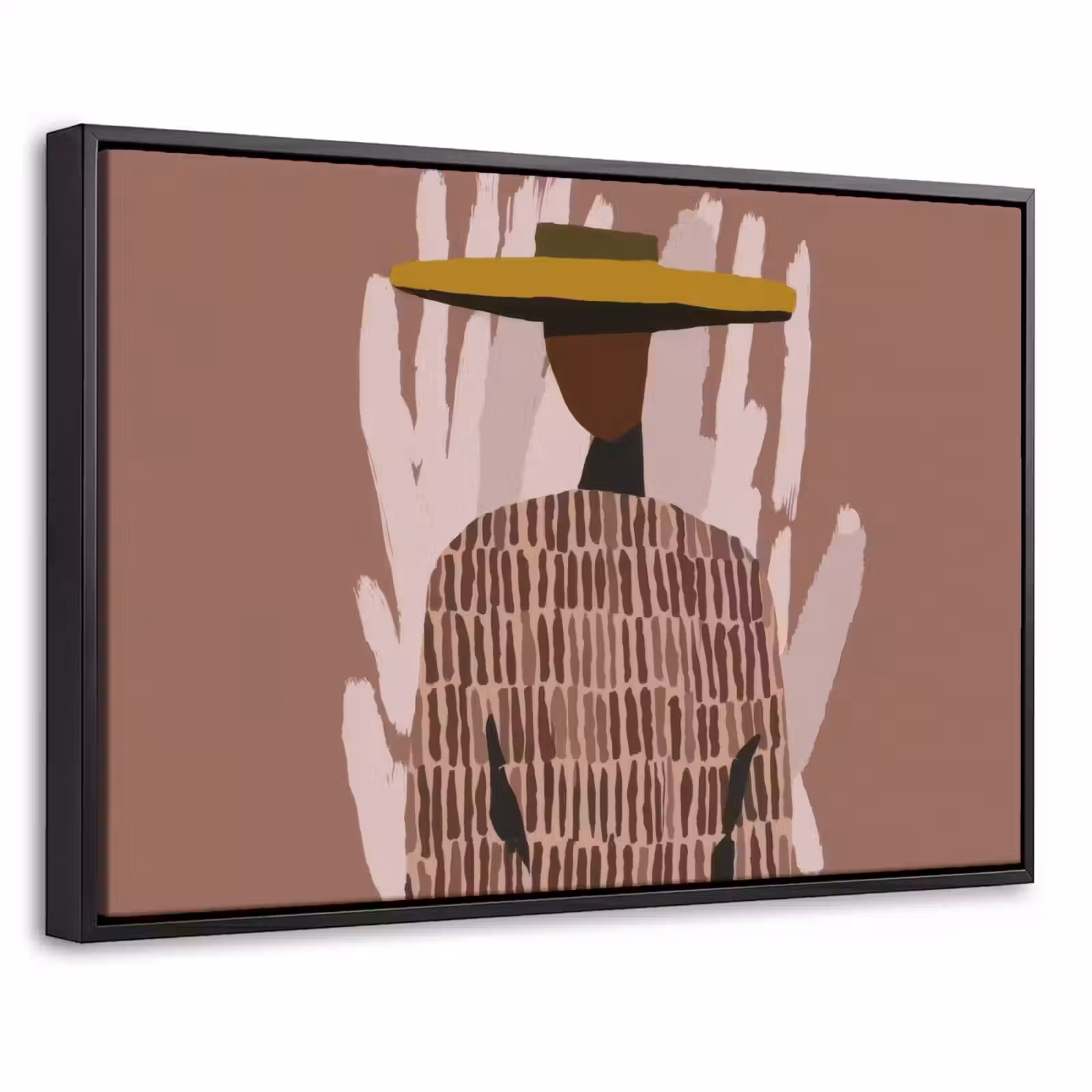 Canvas met lijst - Abstract - Figuur - Illustratie - Hoed — 1