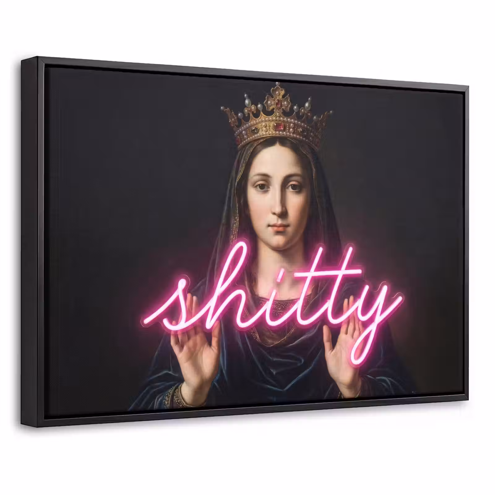 Canvas met lijst - Ironisch - Tekst - Neon — 1
