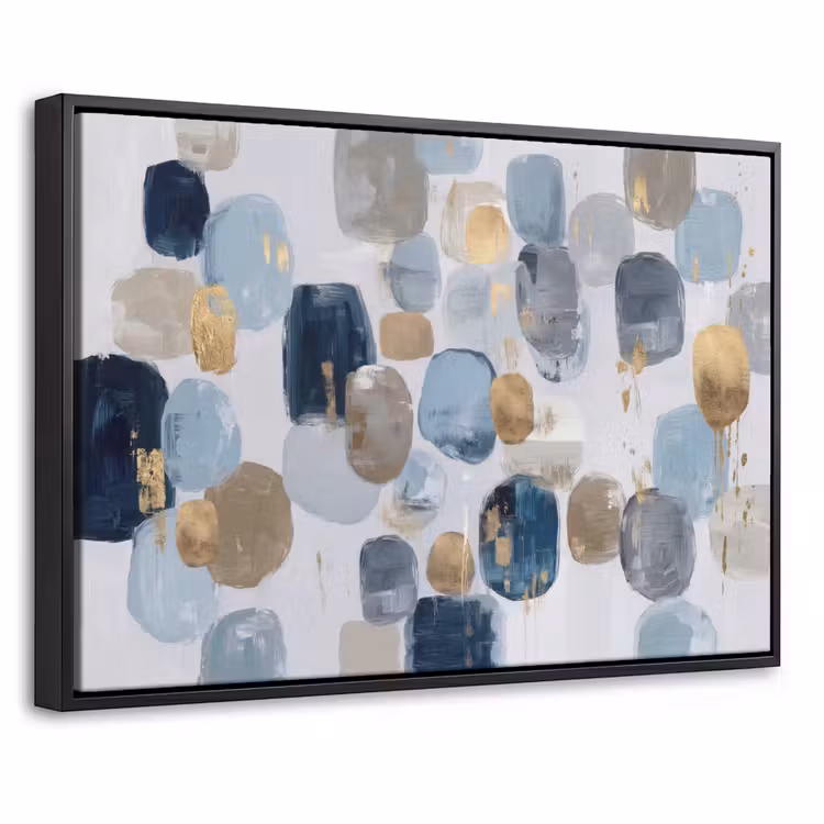 Canvas met lijst - Abstract - Goud - Vormen — 1