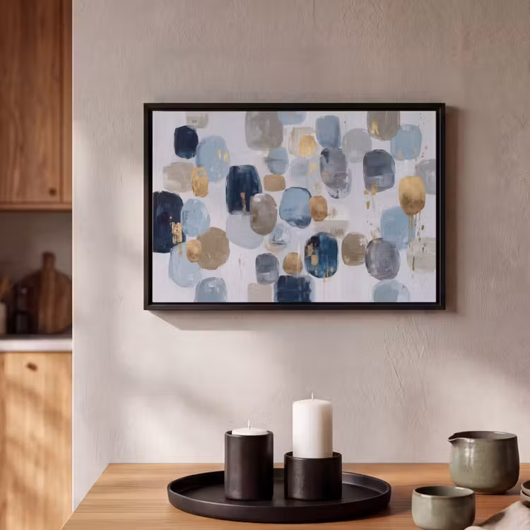 Canvas met lijst - Abstract - Goud - Vormen — 2
