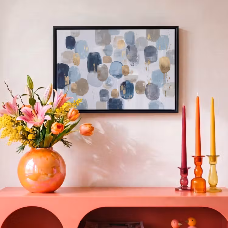 Canvas met lijst - Abstract - Goud - Vormen — 4