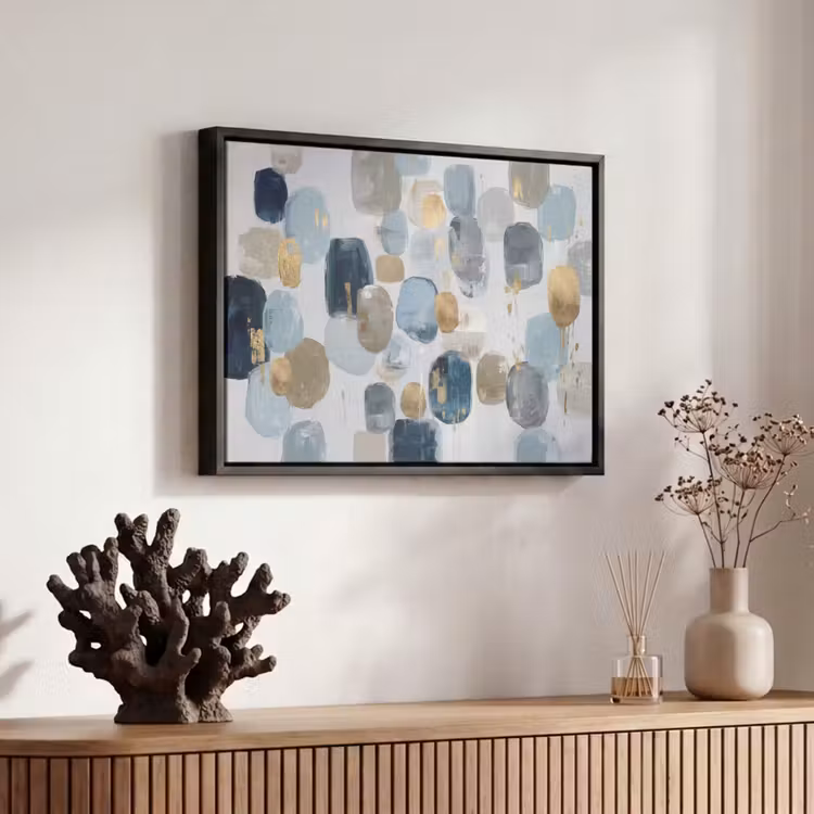 Canvas met lijst - Abstract - Goud - Vormen — 6