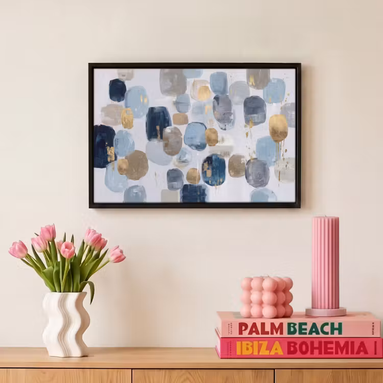 Canvas met lijst - Abstract - Goud - Vormen — 8