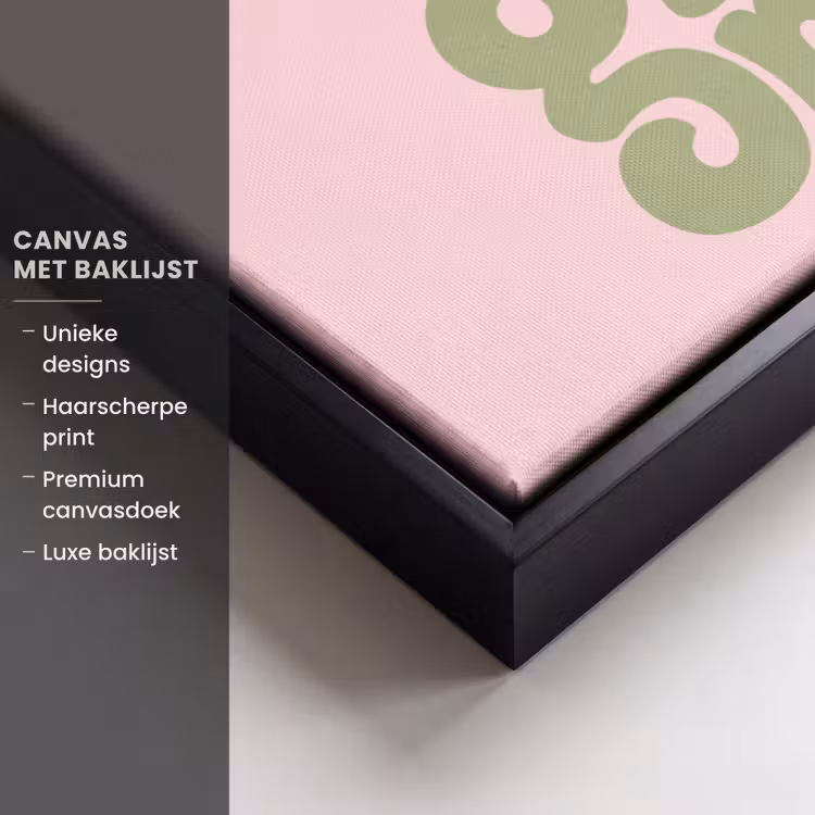 Canvas met lijst - Chase greatness - Groen - Roze - Retro — 5