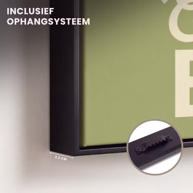 Canvas met lijst - I hate everybody - Groen - Retro — 3