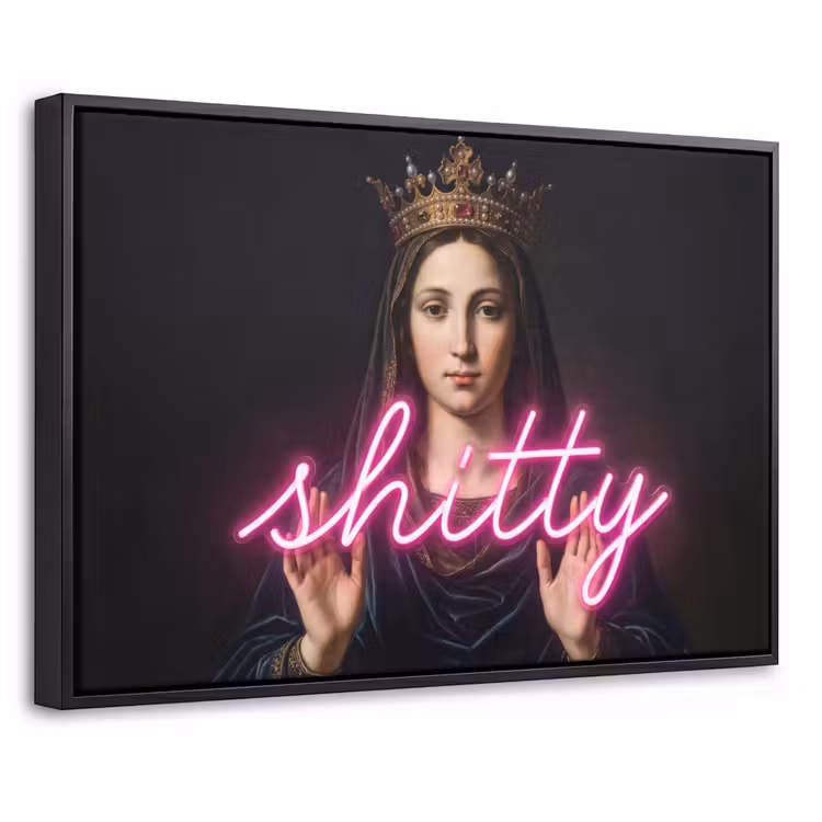 Canvas met lijst - Ironisch - Tekst - Neon — 1