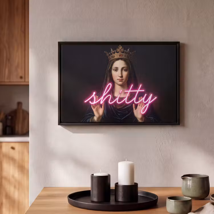 Canvas met lijst - Ironisch - Tekst - Neon — 2