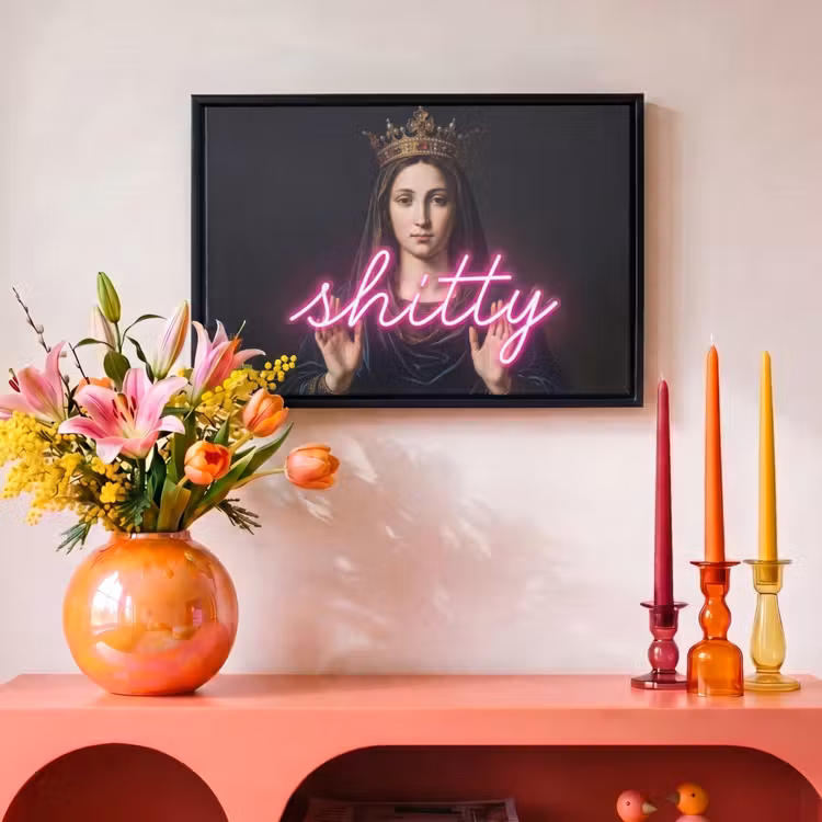 Canvas met lijst - Ironisch - Tekst - Neon — 4