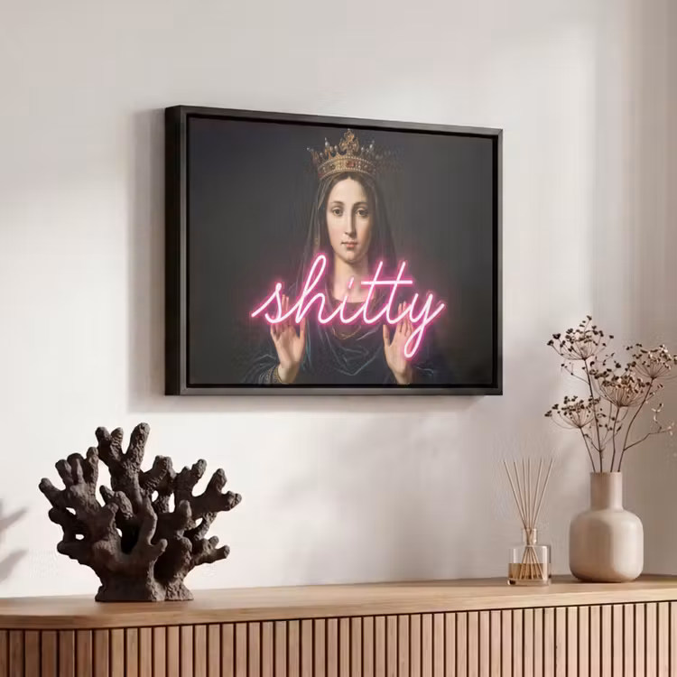 Canvas met lijst - Ironisch - Tekst - Neon — 6