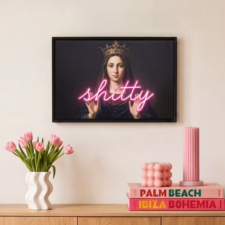 Canvas met lijst - Ironisch - Tekst - Neon — 8