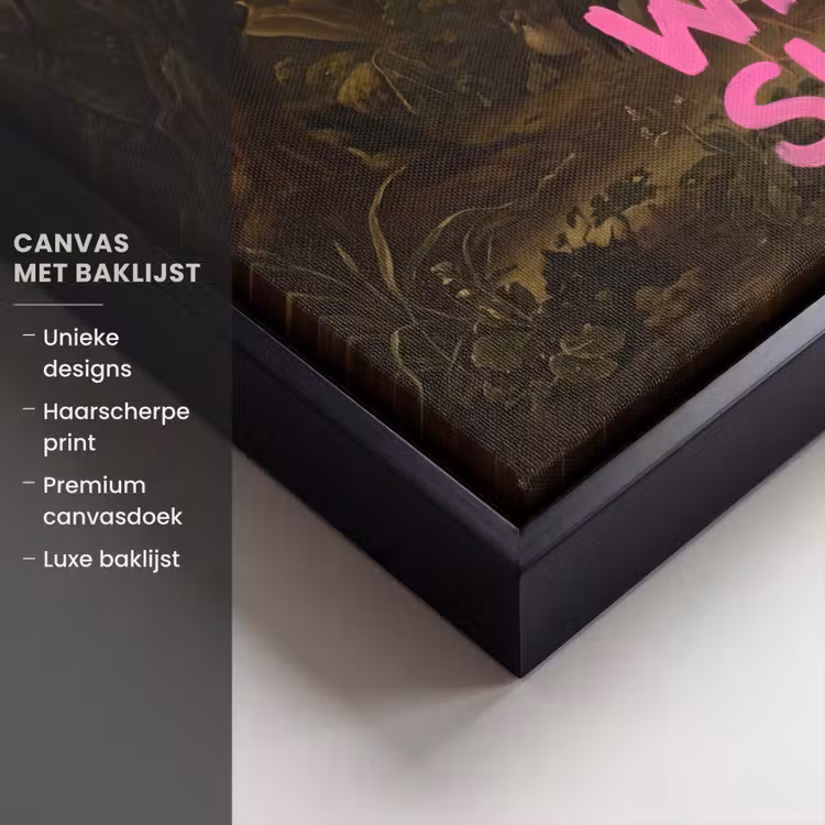 Canvas met lijst - Klassiek - Humor - Roze — 5
