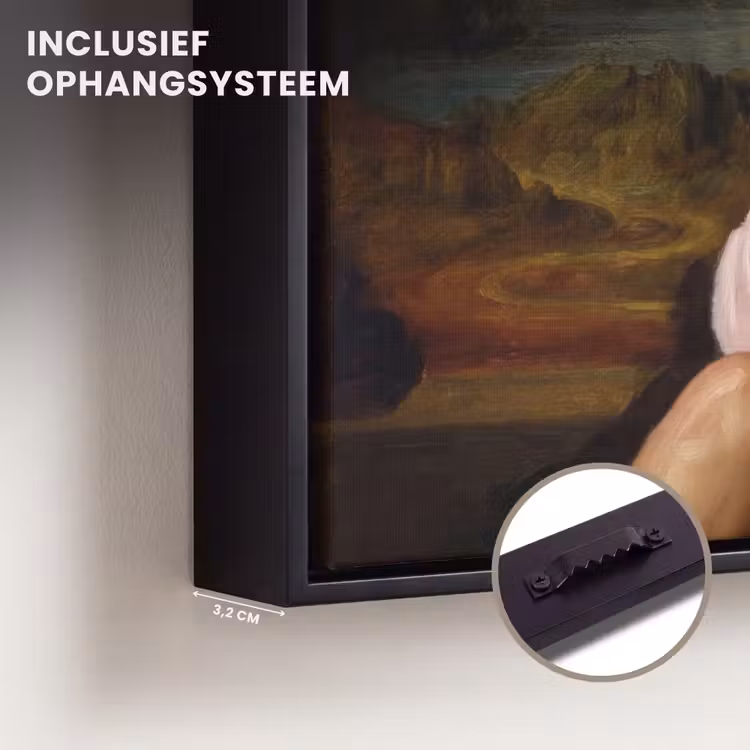 Canvas met lijst - Mona - Klassiek - Roze — 3