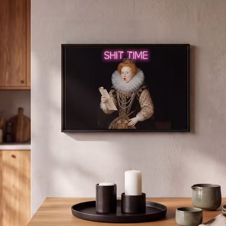 Canvas met lijst - Portret - Humor - Neon — 2