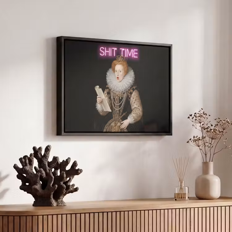 Canvas met lijst - Portret - Humor - Neon — 6