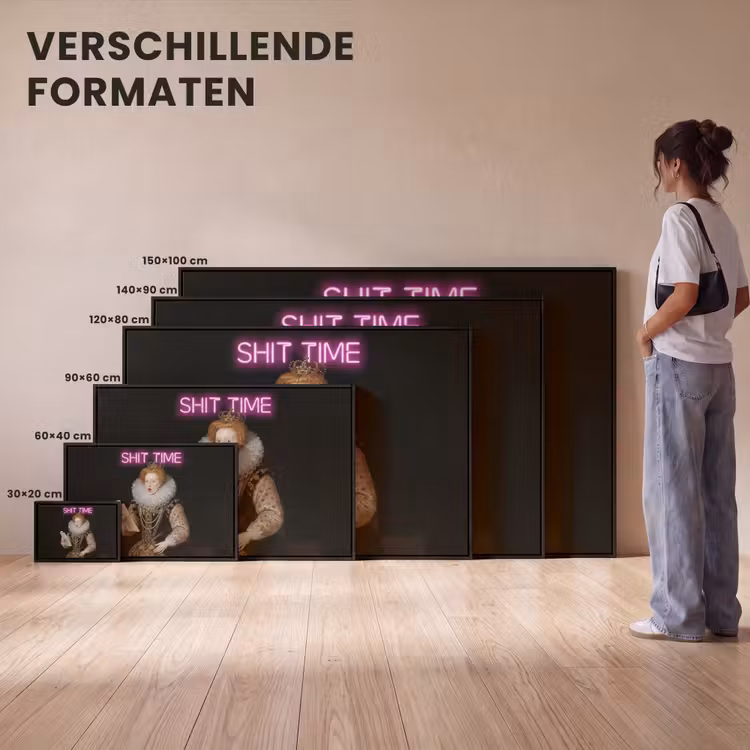 Canvas met lijst - Portret - Humor - Neon — 7