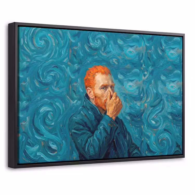 Canvas met lijst - Portret - Klassiek - Blauw — 1
