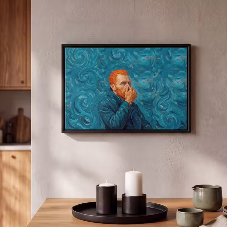 Canvas met lijst - Portret - Klassiek - Blauw — 2