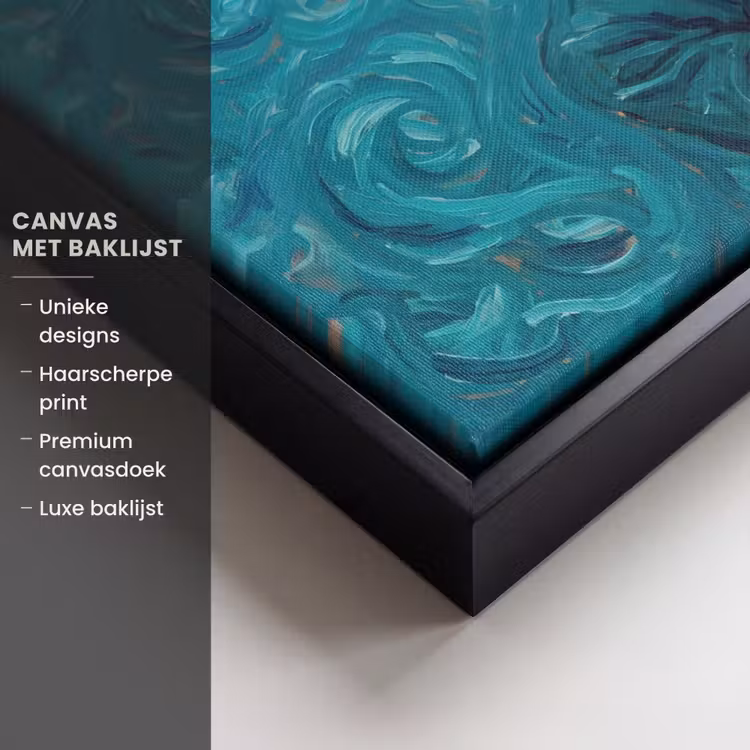 Canvas met lijst - Portret - Klassiek - Blauw — 5