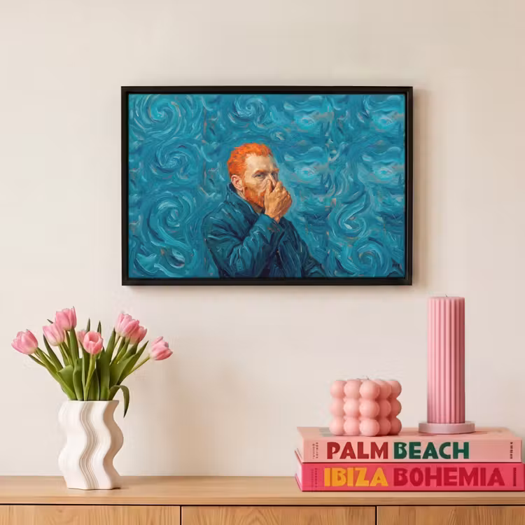 Canvas met lijst - Portret - Klassiek - Blauw — 8