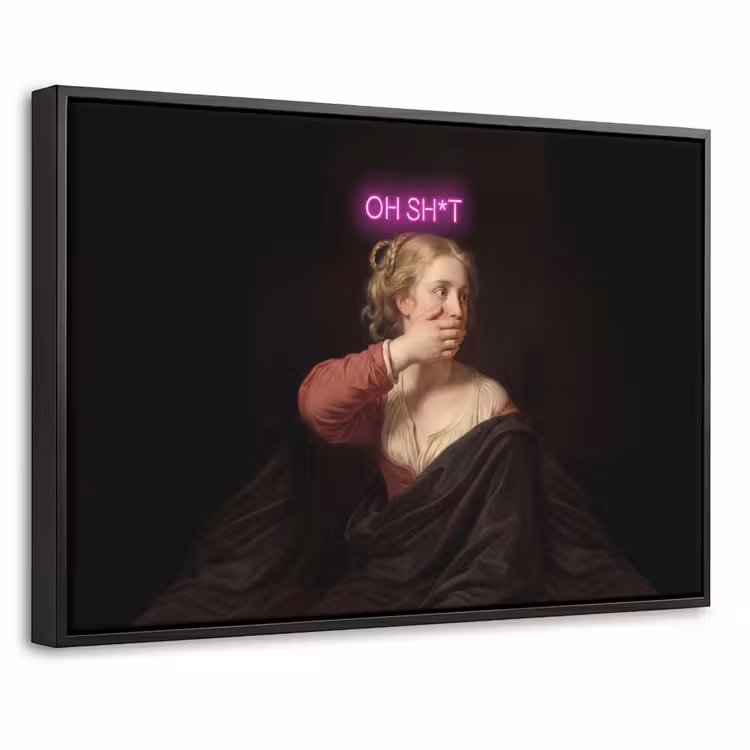 Canvas met lijst - Quote - Neon - vrouw — 1