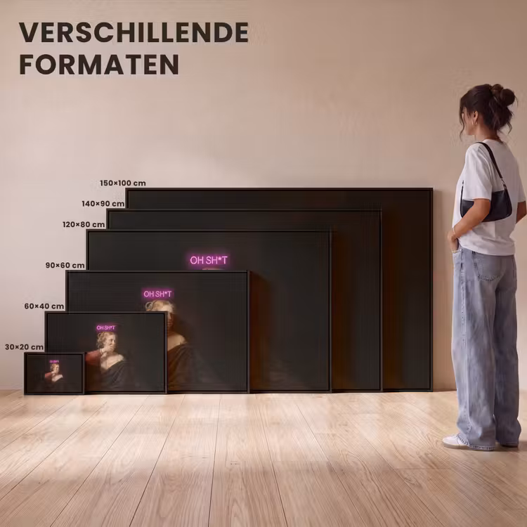 Canvas met lijst - Quote - Neon - vrouw — 7