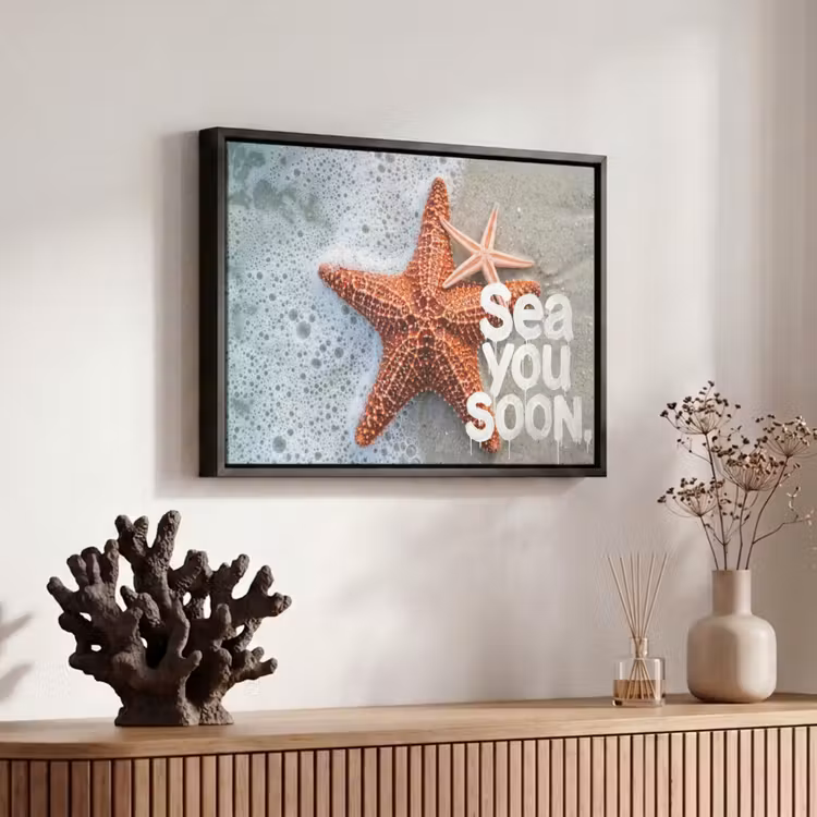 Canvas met lijst - Sea you soon - Zeester - Zee — 6