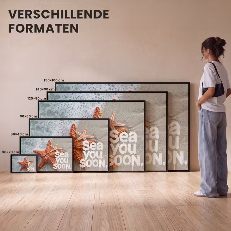 Canvas met lijst - Sea you soon - Zeester - Zee — 7