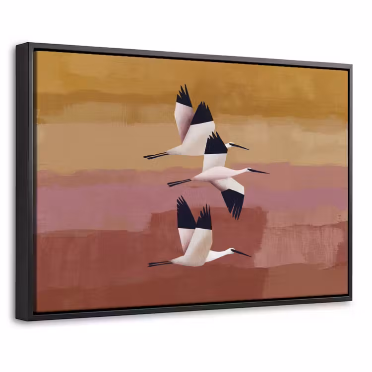 Canvas met lijst - Vogels - Snavel - Abstract — 1