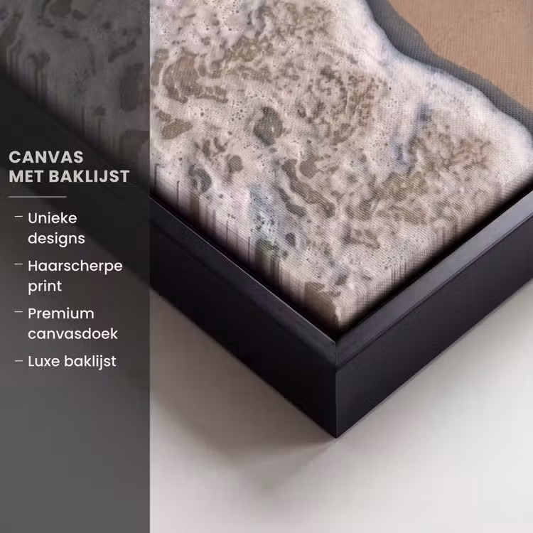 Canvas met lijst - Where to next - Strand - Voetstappen — 5