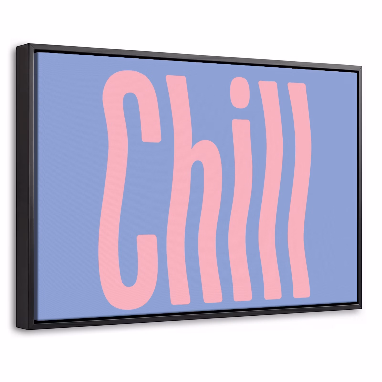 Canvas met lijst - Chill - Roze - Blauw - Golvend — 1