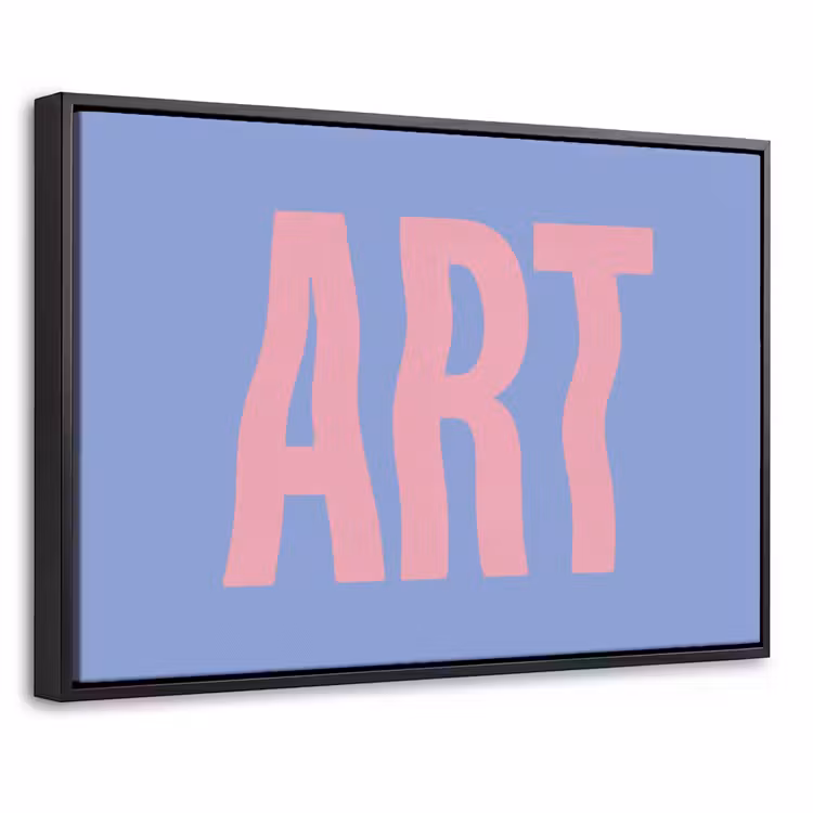 Canvas met lijst - Art - Roze - Blauw — 1