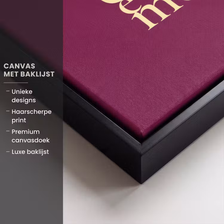 Canvas met lijst - Cherish every moment - Cocktailglas - Bordeaux — 5