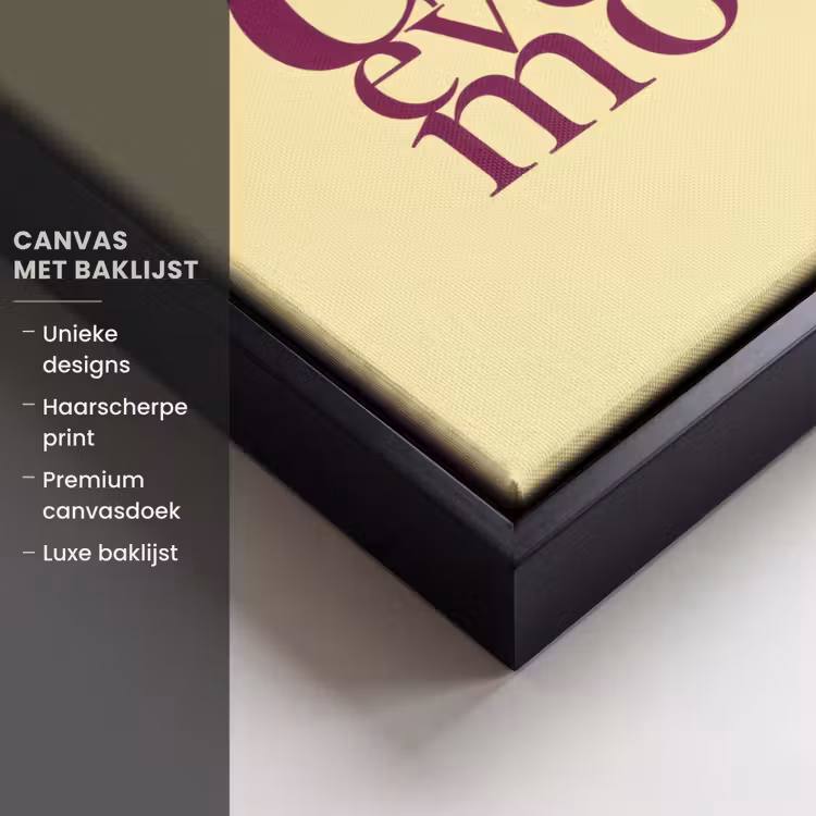 Canvas met lijst - Cherish every moment - Cocktailglas - Geel — 5