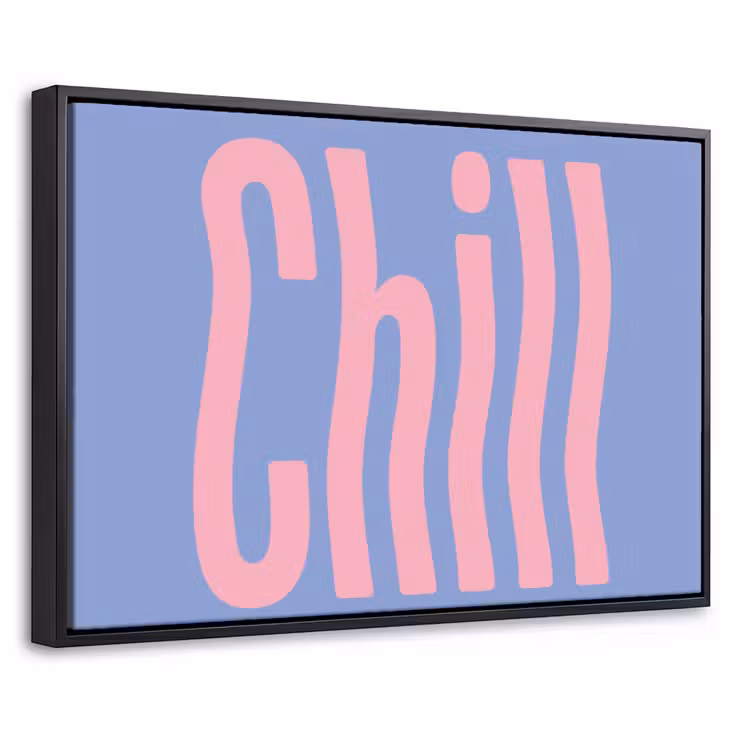 Canvas met lijst - Chill - Roze - Blauw - Golvend — 1