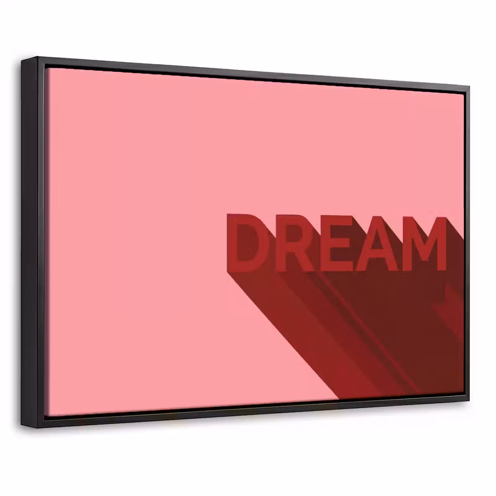 Canvas met lijst - Dream - 3D - Rood - Roze — 1