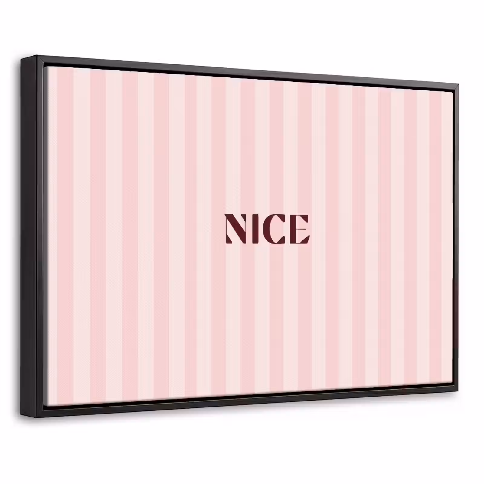 Canvas met lijst - Nice - Strepen - Roze — 1