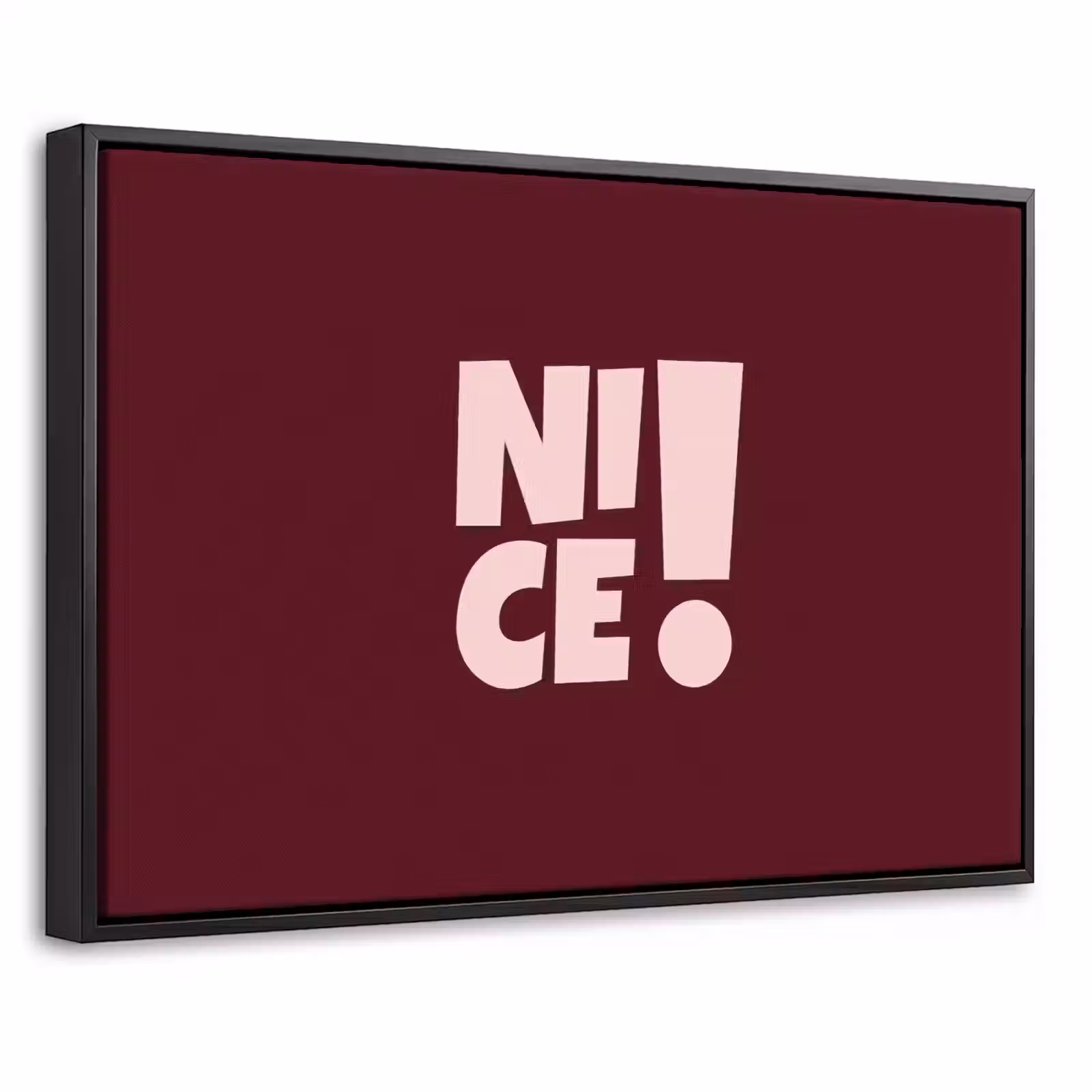 Canvas met lijst - Nice - Uitroepteken - Rood — 1